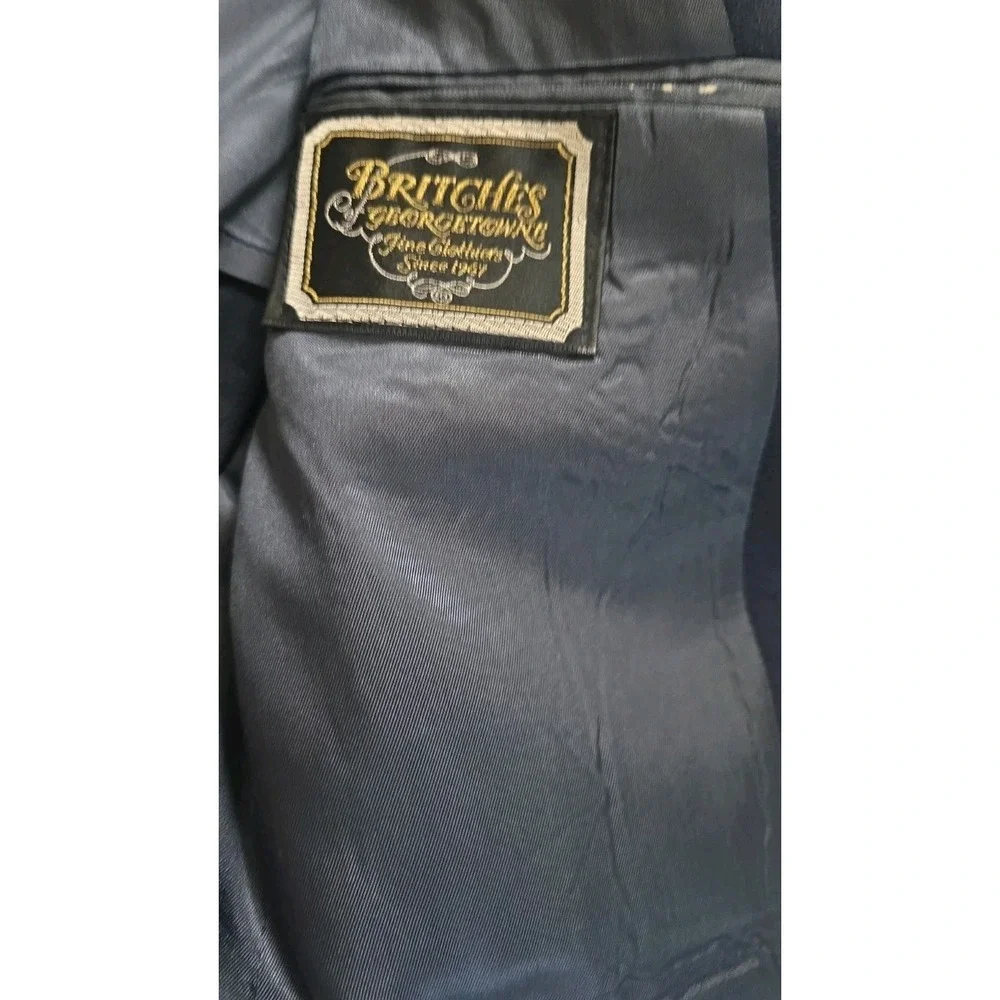 Vintage Britches of Georgetowne Navy Blazer Gold Horse Buttons 1970s ACWA 36